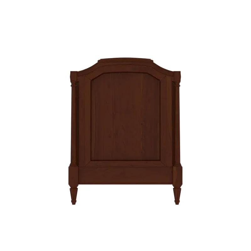 Woodshala Antique Richard Brown Finished Wooden Handmade Cradle 4