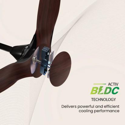 Crompton SilentPro Enso BLDC Ceiling Fans - Chestnut Wood by Crompton : Colours available: WoodyBrown 12 2