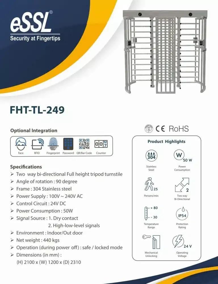 Ampletrails Full Height Turnstile Access Control System 4