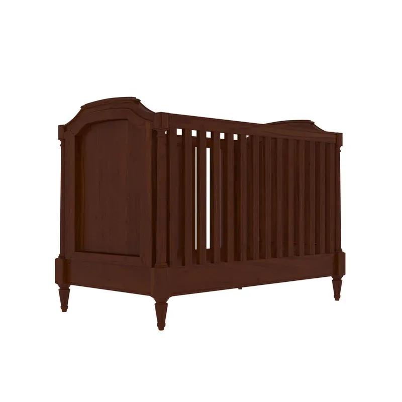 Woodshala Antique Richard Brown Finished Wooden Handmade Cradle 3