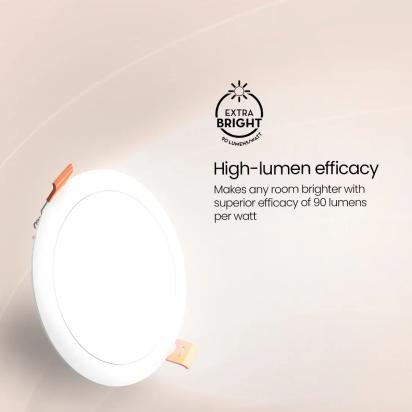 Crompton 12W Star Cosmos Round LED Recess Panel by Crompton : Colours available: White 3 4