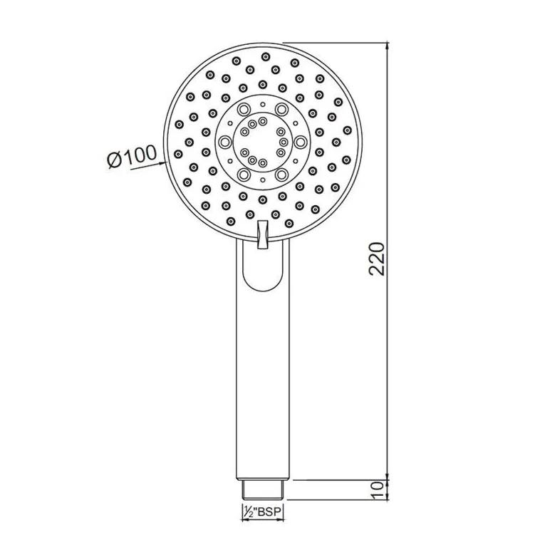 Jaquar Hand Shower Round Shape Multi Flow - Chrome - HSH-CHR-1939 1