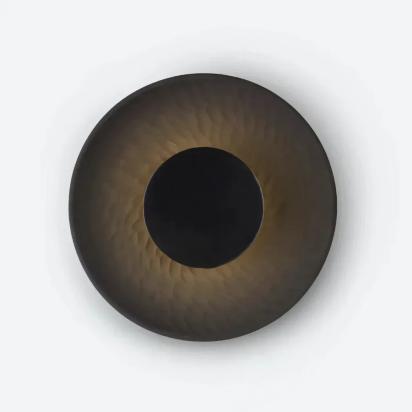 The Living Influence Disc Wall Light in Black Wall Sconce 1