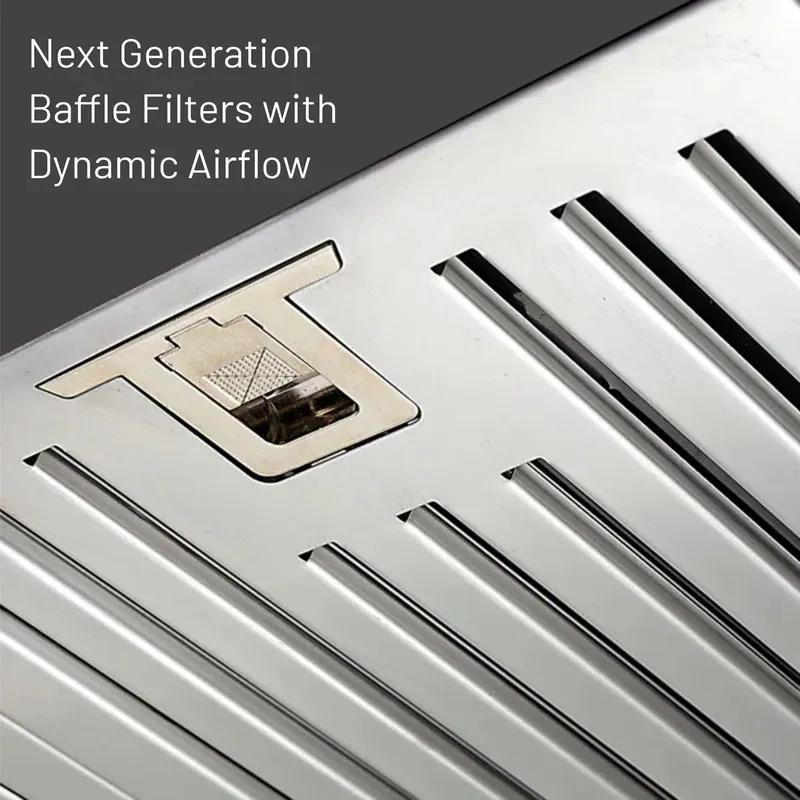 Glen Designer Kitchen Chimney with Push Button Control Baffle Filters 60cm 1000 m3/h - Black (6062 BL) 4