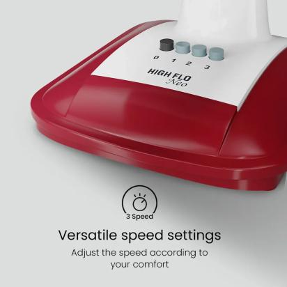 Crompton Hiflo Neo Table Fan - Crimson Red by Crompton : Colours available: Red 17 2