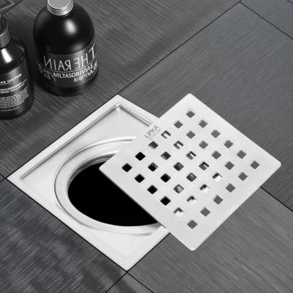 Lipka Red Exclusive Square Floor Drain (6 x 6 Inches)