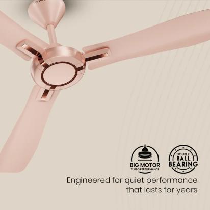 Crompton Highspeed Santos Ceiling Fan - Rose Gold by Crompton : Colours available: MistyRose 13 4