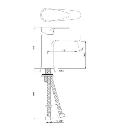 Single Lever Basin Mixer Stainless Steel VGP-SSF-81011B by Jaquar : Colours available: Silver 1 1