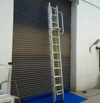 RKS Wall Support Extension Ladder Model No 506 by RKS Engineering for Industrial, Residential, Construction Works : Colours available: Chrome