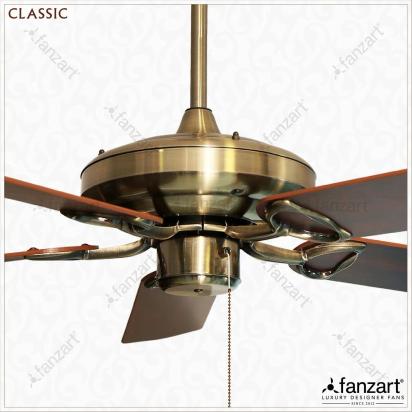 Fanzart Classic Reversible Dual Colour Bladed Fan with Pull Chain by Fanzart : Colours available: Brown 2 1