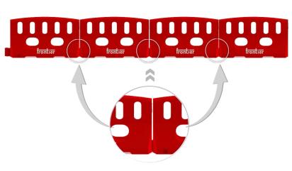 Frontier Road Safety Barricador – 1000 by Frontier for Roads : Colours available: Red 8 6