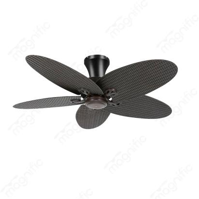 Magnific Classic Hugger – 52″ Low-Profile Ceiling Fan with Rattan Blades - Rattan Grey by Magnific : Colours available: Grey 2 2