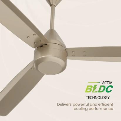 Crompton Energion Groove Remote BLDC Ceiling Fan - Opal White by Crompton : Colours available: White 2 5