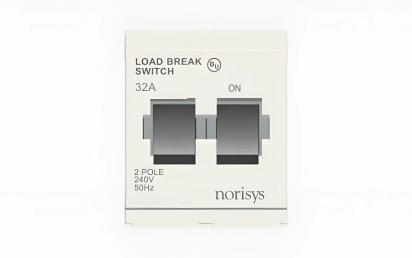 Norisys Frost White Tiny Load Break Switch Double Pole 32A by Norisys : Colours available: White