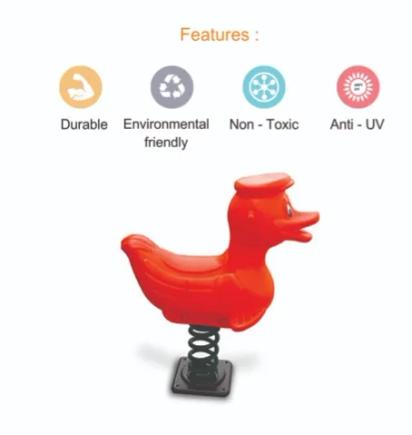 Ok Play Duck Rider Spring Rocker by OK Play for Outdoor, Indoor : Colours available: Red 2 1