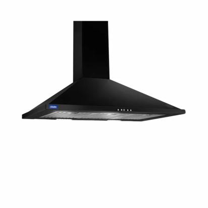 Glen Electric Kitchen Chimney, Pyramid Shape Baffle Filters 90cm 1250 m3/h - Black (6054 BL 90)
