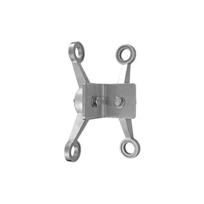 Ozone 4 Way Spider 90° Without Fin | Finish: Polished Stainless Steel by Ozone : Colours available: Silver