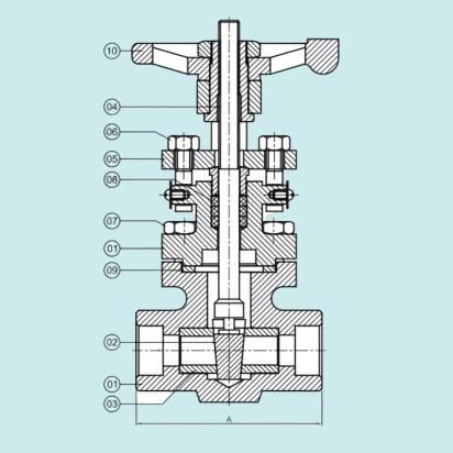 Stanvalves Forged Steel Gate Valve - Screwed End by Stanvalves : Colours available: Black 1 1