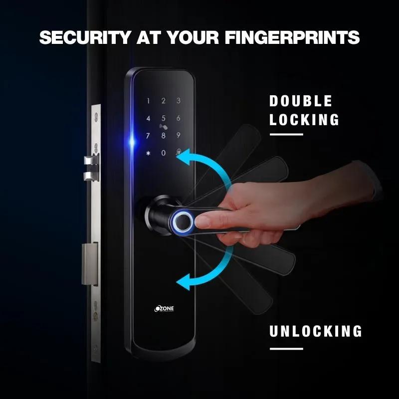 Ozone Smart Digital Lock for Wooden & Metal Doors - OZ-FDL-04-Std Black 3