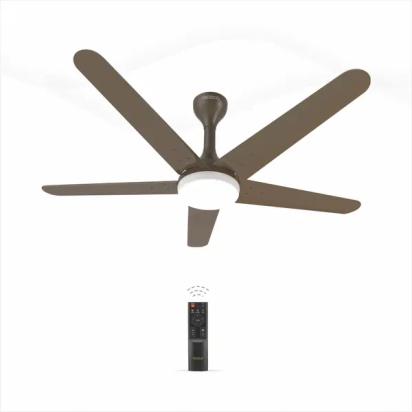 Oceco Xpressio Smart Control 5 Blade Ceiling Fan - Metallic Brown by Oceco : Colours available: WoodyBrown
