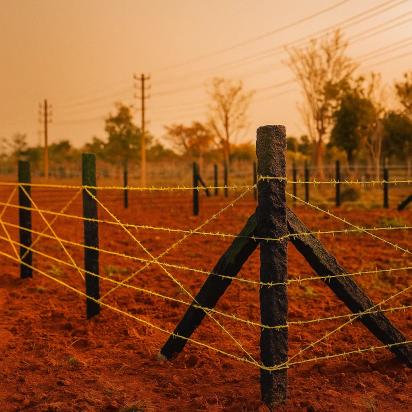 Justfence Barbed Wire Fence by Justfence : Colours available: Silver 2 2
