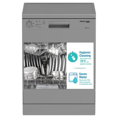 Voltas 14PS Full Size Dishwasher -  Free Standing by Voltas : Colours available: Silver 2 1