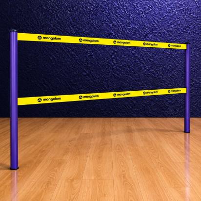 Q-Manager Double Belt Post - Floor Mount by Q-Manager 1 1