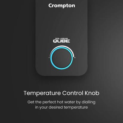 Crompton Solarium Qube, 2000W Storage Water Heater - 25-L by Crompton : Colours available: Black, White 7 4