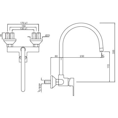 Jaquar Single Lever Sink Mixer - LYR-CHR-38165 by Jaquar : Colours available: Chrome 1 1