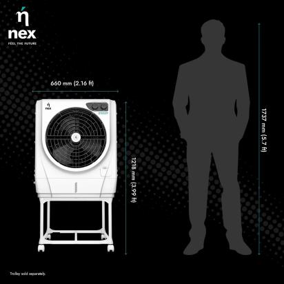Bajaj NEX DAC D1 55L DESERT COOLER - Air Cooler by Bajaj : Colours available: White 12 5