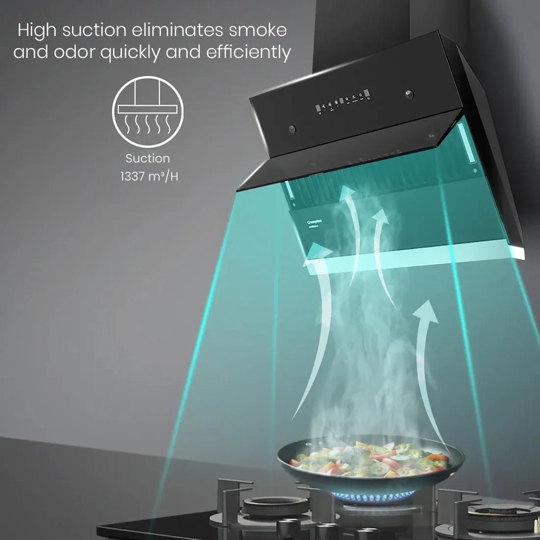 Crompton IntelliMotion Inclined 60cm Filterless Chimney 4
