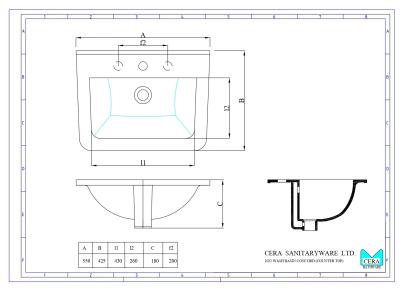 Cera Concord Counter Washbasin by Cera : Colours available: White 3 3