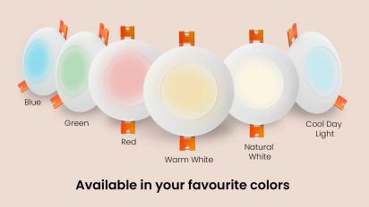 Crompton 15W Star Deepglaze Round LED Downlighter by Crompton : Colours available: White 6 6