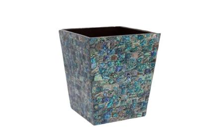 Stone Plus  Opulent Homes Green mother of pearl Dustbin 8 by Stone Plus : Colours available: DarkCyan