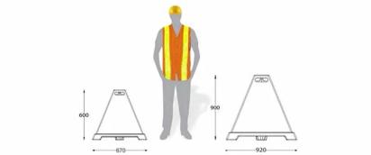Frontier Triangle Traffic Cones by Frontier : Colours available: Red 1 1