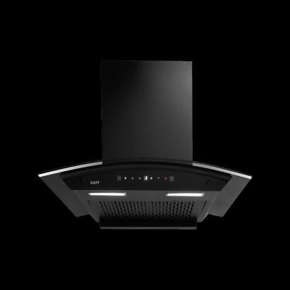 Kaff MAINZ DHC 60/75/90 Kitchen Chimney, Black Glass And Digital Display (60 cm) by Kaff : Colours available: Black 1 1