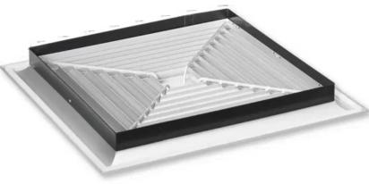 Trox DLQ for Four-Way Horizontal Supply Air Discharge, with Fixed Air Control Blades – Sheet Steel Diffuser Face by Trox 5 5