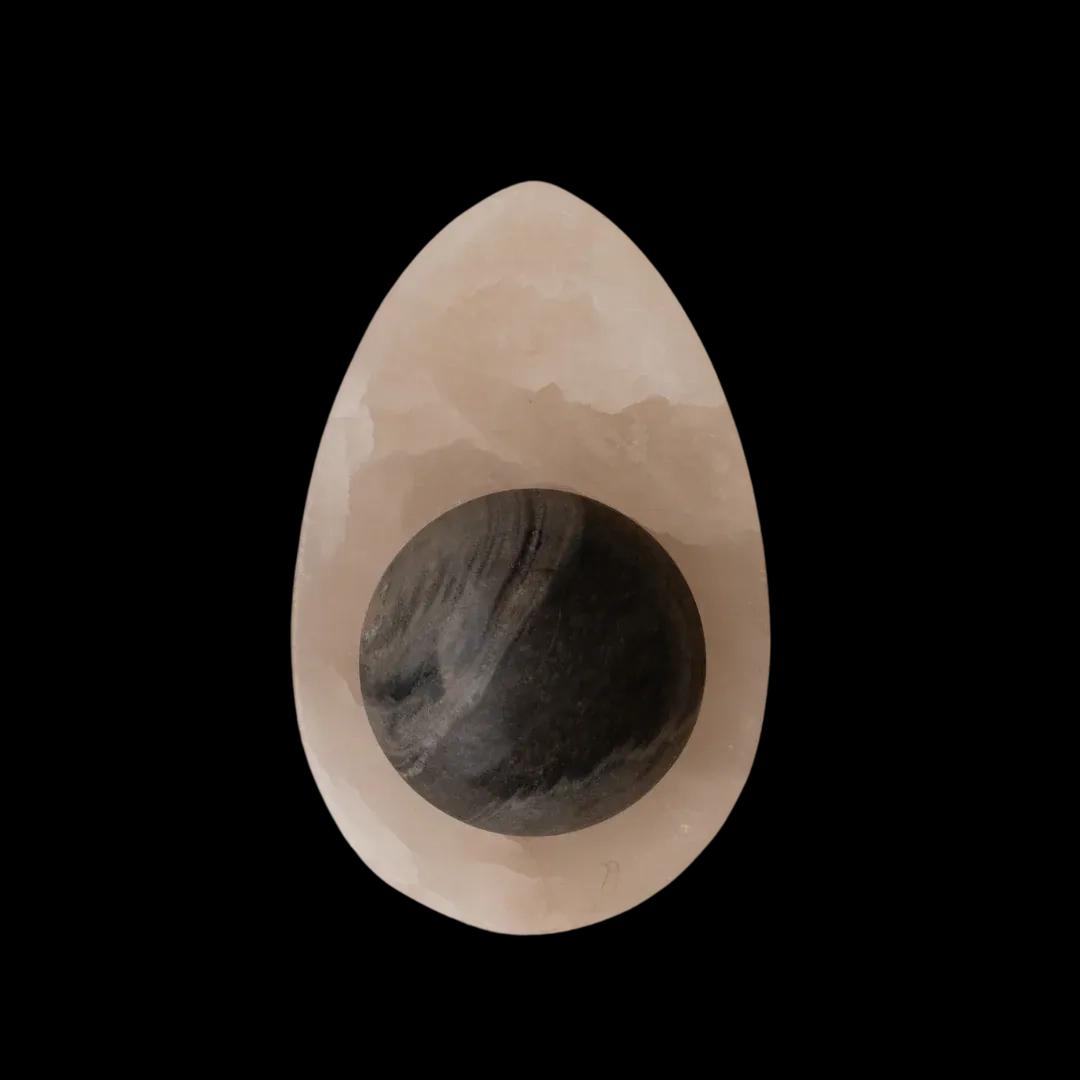 The Living Influence Modern Alabaster Wall Sconce | Avocado-Inspired 2