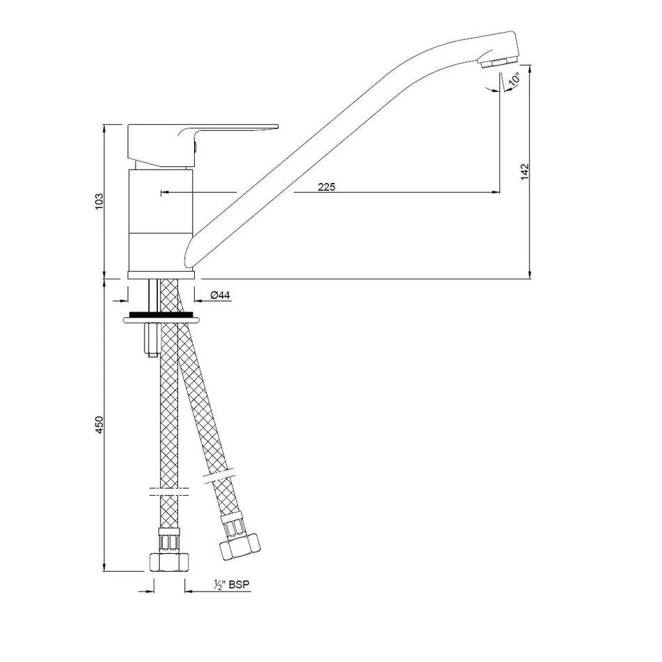 Jaquar Single Lever Sink Mixer - Full Gold - ORP-GLD-10173BPM 1