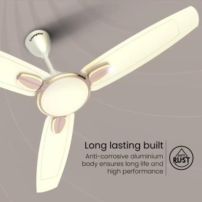 Crompton High Speed Java | Star Rated Ceiling Fan - Pearl Ivory by Crompton : Colours available: Ivory 6 5