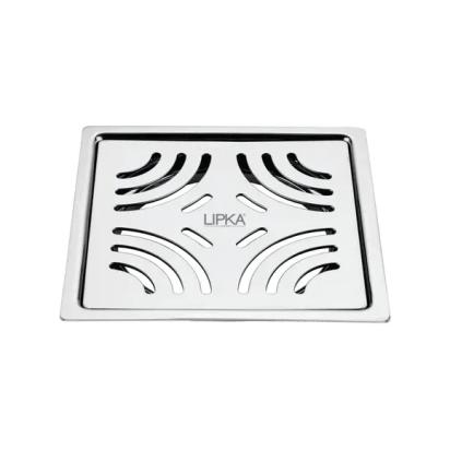 Lipka Gamma Deluxe Square Flat Cut Floor Drain (5 x 5 Inches)