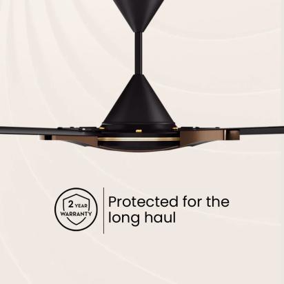 Crompton High Speed Gianna | Star Rated Ceiling Fan - Roast Brown by Crompton : Colours available: WoodyBrown 12 4