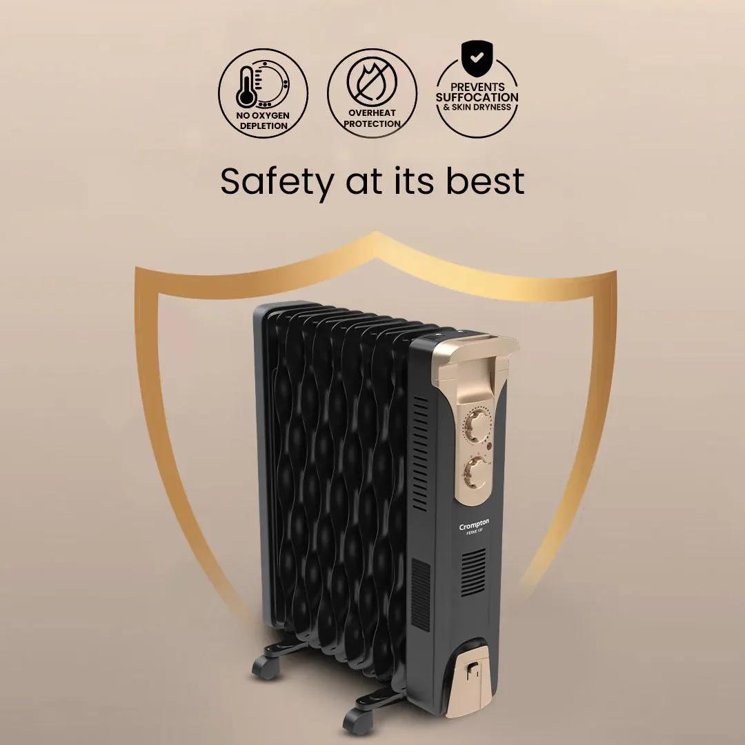 Crompton Insta Fervor 13 Fins 2900W Oil Filled Room Heater 3