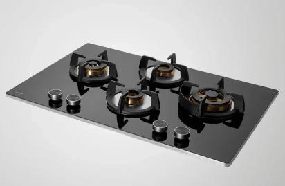Kaff BLH 784 / BLH 784X- 4 Full Brass Burners Built In Hob, Flame Failure Device, Metal Knobs, Auto Ignition by Kaff : Colours available: Black