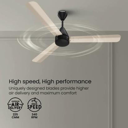 Crompton Energion Cookie BLDC Ceiling Fan -  Ivory Black by Crompton : Colours available: Black, Ivory 14 2