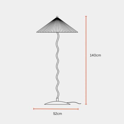 The Living Influence Wavy Floor Lamp - Cobalt Blue 7