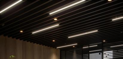 Leben VigaCeil uPVC-Baffle Tube-Wenge - Tube+Track by Leben for Walls, Interior : Colours available: WoodyBrown