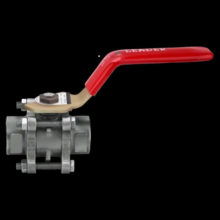 Leader CF8M013 Cast Stainless Steel Ball Valve 3- Piece Full Bore - Screwed