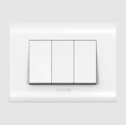Polycab Curl - 12m Grid Frame + Cover Curl White Levana by Polycab : Colours available: White