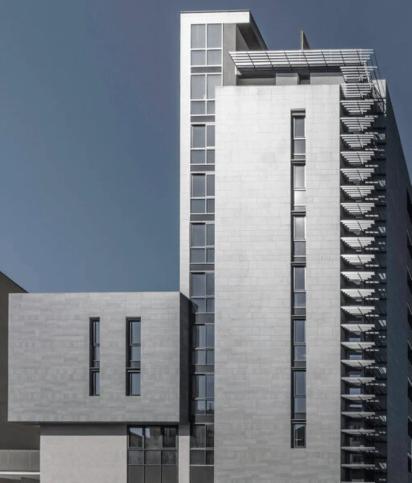 Pietra Di Savoia Grigia Laminate by Stonelam for Facade : Colours available: Grey